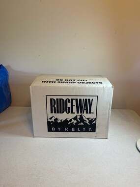 NEW Ridgeway by Kelty Extra Long Sleeping Bag 33x77 Navy Plaid DuPont Hollofil